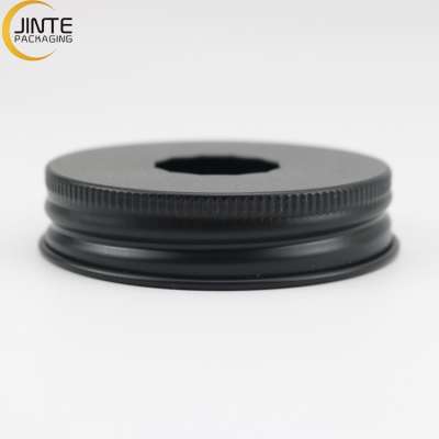 45mm 83mm 92mm Sealing Aluminum Black Screw Lid  With window