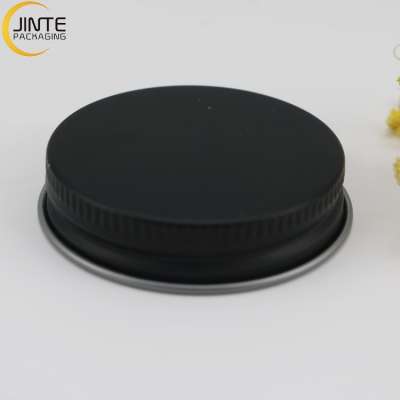 45mm 83mm 92mm Sealing Aluminum Black Screw Lid  For Glass Jars